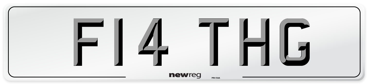 F14 THG Number Plate from New Reg
